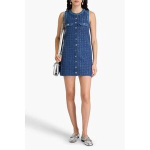 Sandro Blue tweed denim Mini Dress size 34
